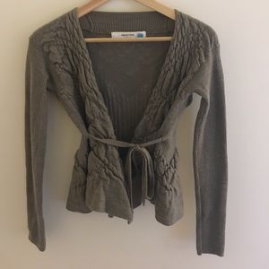Anthropologie merino wrap sweater